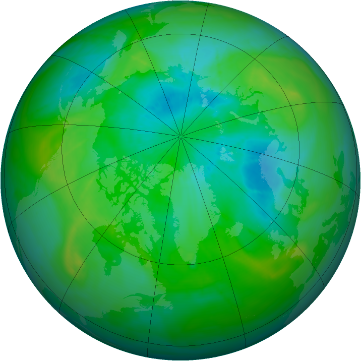 Arctic ozone map for 23 August 2015
